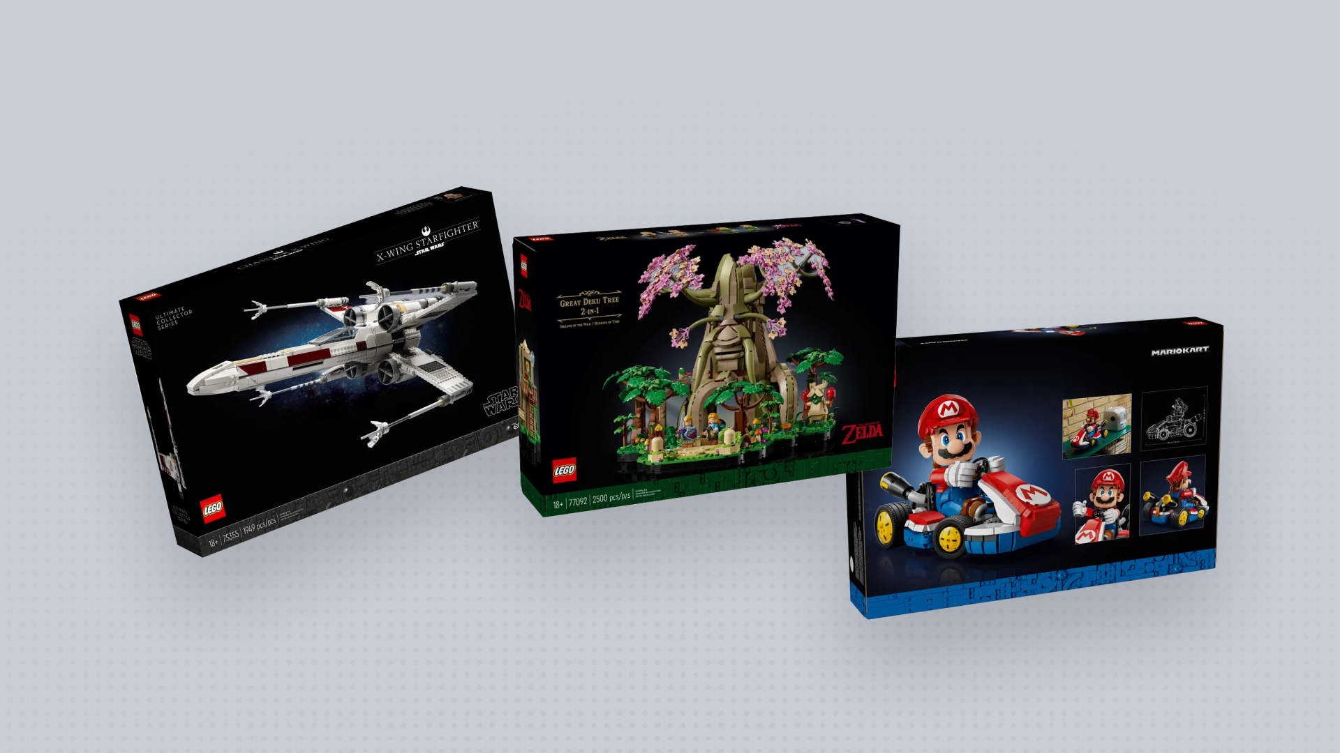 Three boxes of Legos